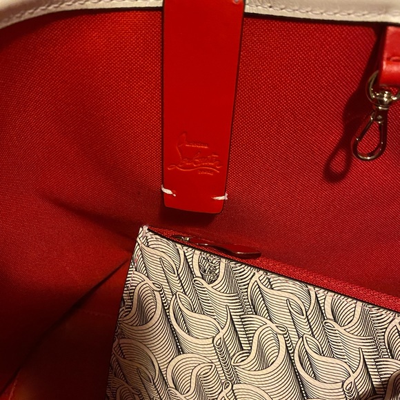 *****SOLD*****Christian Louboutin Small CABATA Spiked Studded Toile - Picture 4 of 14